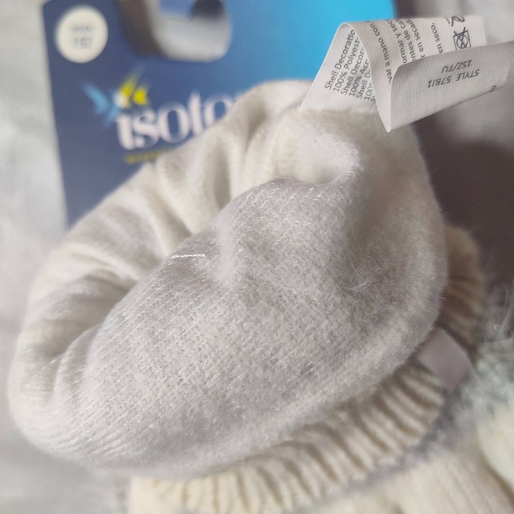 ISOTONER Women One Size Ivory Acrylic Blend Lined Gloves NEW - Picture 8 of 9